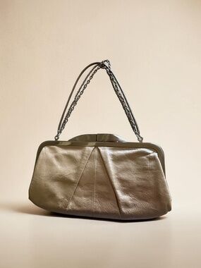HOBO Int’l Metallic Gold Evening Clutch with Triple Chain Strap
